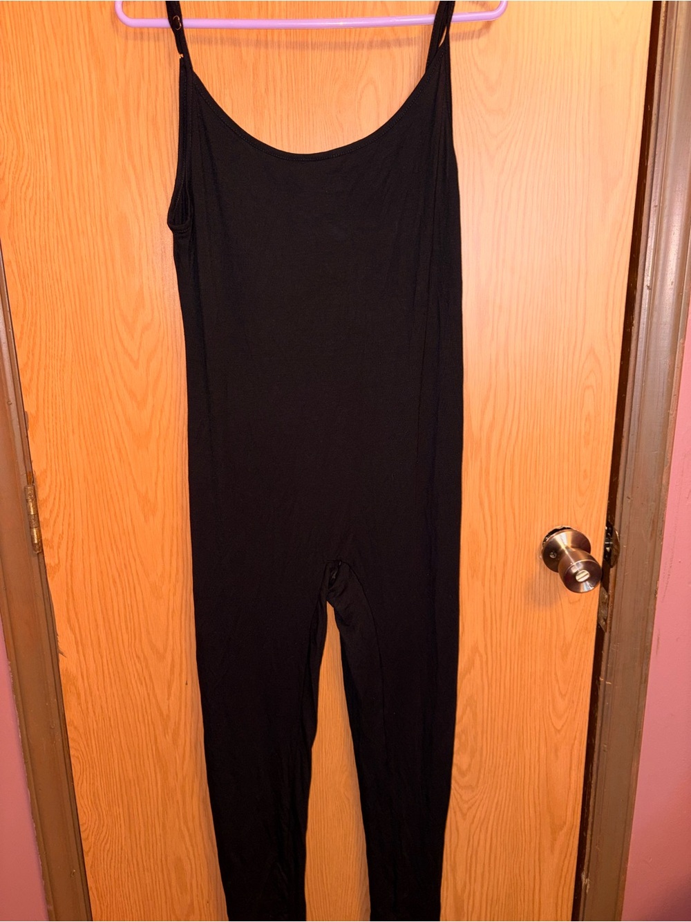 Fashion Nova Black Slim Strap Jumpsuit